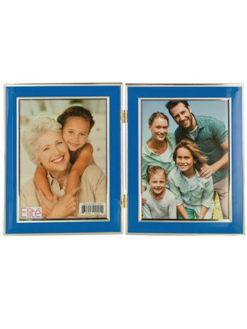 Colorful Hinged Double Photo Frame (Available in a pack of 6)