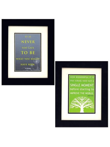 George Eliot &amp; Anne Frank Quotes Framed Art (Available in a pack of 6)