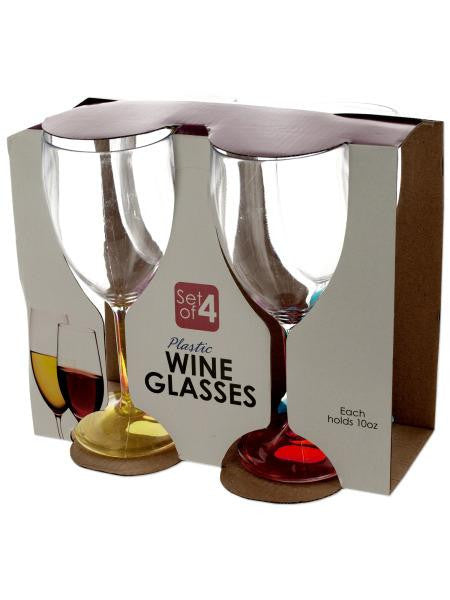 Plastic Wine Glasses Set (Available in a pack of 2)