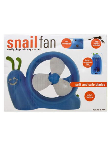 Battery Operated Snail USB Fan (Available in a pack of 4)