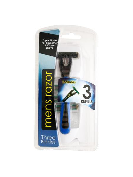 Triple Blade Mens Razor with Refills (Available in a pack of 12)