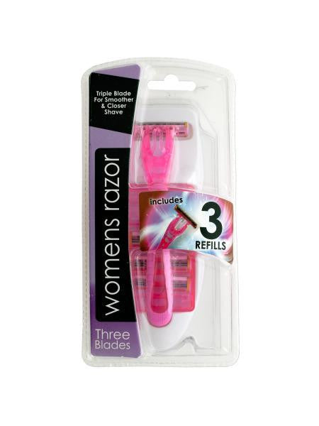 Triple Blade Womens Razor with Refills (Available in a pack of 12)