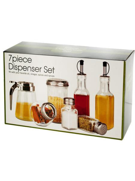 Assorted Glass Dispenser Set (Available in a pack of 6)