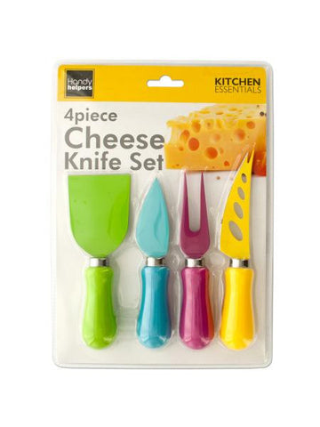 Easy Grip Multi-Colored Cheese Knife Set (Available in a pack of 4)