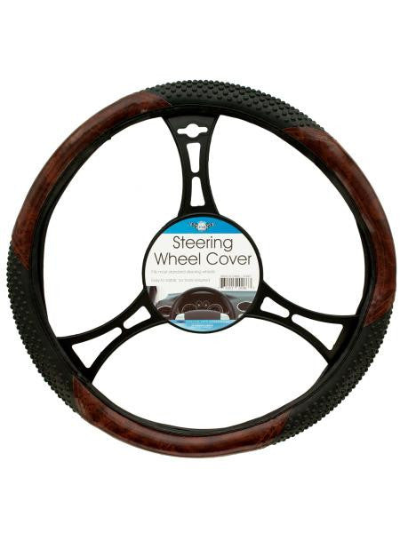 Textured Two-Tone Steering Wheel Cover (Available in a pack of 6)