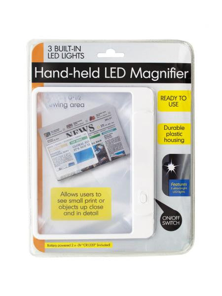 Hand-held LED Magnifier (Available in a pack of 12)