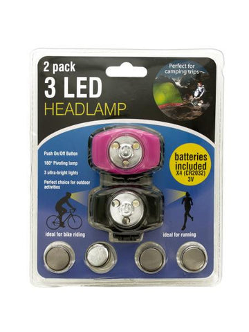 3 LED Headlamp Set (Available in a pack of 4)