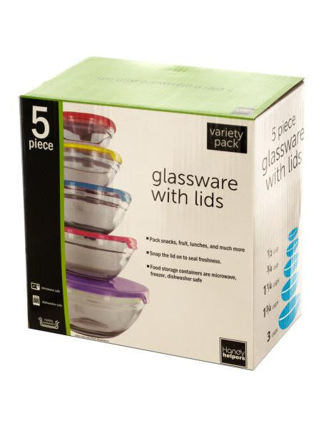 Nesting Glassware with Lids Set (Available in a pack of 2)