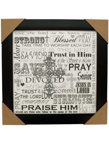 Blessed Word Collage Framed Art (Available in a pack of 6)