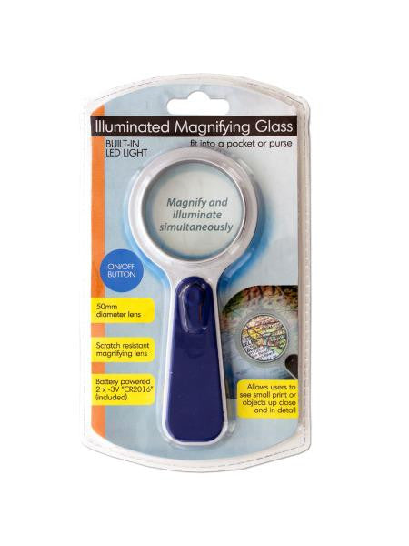 Pocket-size Illuminated Magnifying Glass (Available in a pack of 4)