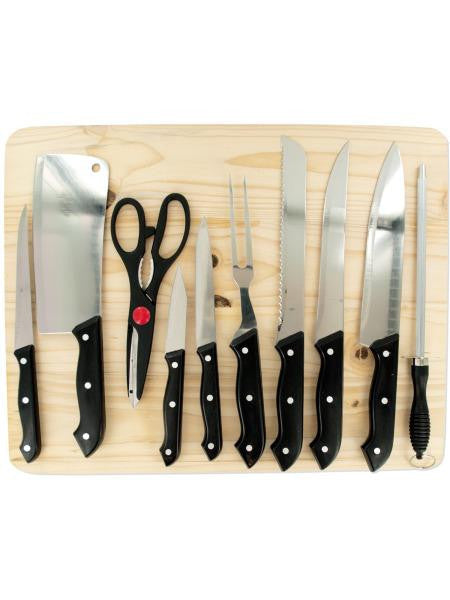 Chef Knife Set with Wooden Cutting Board (Available in a pack of 1)