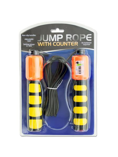 Jump Rope with Counter &amp; Non-Slip Handles (Available in a pack of 5)