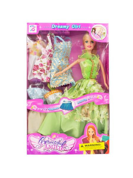 Dreamy Fashion Doll with Dresses (Available in a pack of 4)