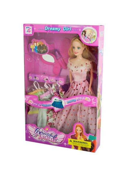 Dreamy Fashion Doll with Dresses &amp; Accessories (Available in a pack of 4)