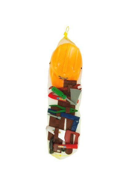 Play Tool Set with Belt &amp; Hard Hat (Available in a pack of 4)