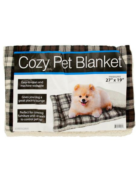 Cozy Plaid Pet Blanket with Fleece Padding (Available in a pack of 1)