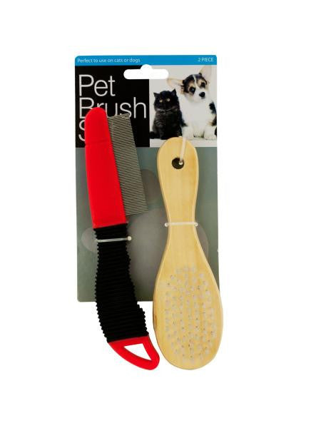 Pet Brush &amp; Comb Set (Available in a pack of 4)