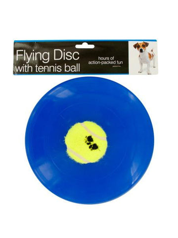 Flying Disc with Tennis Ball Dog Toy (Available in a pack of 6)