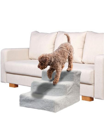 Pet Stairs with Sheepskin-Style Cover (Available in a pack of 1)