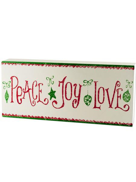 Christmas Theme Wood Block Sign (Available in a pack of 6)