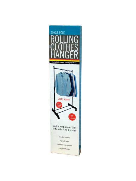 Single Pole Rolling Clothes Hanger with Shoe Rack (Available in a pack of 1)