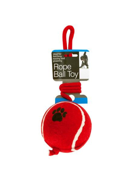 Jumbo Tennis Ball with Rope Dog Toy (Available in a pack of 4)