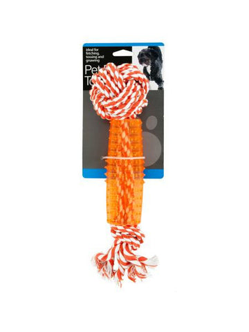 Knotted Rope Dog Toy with Textured Grip (Available in a pack of 6)