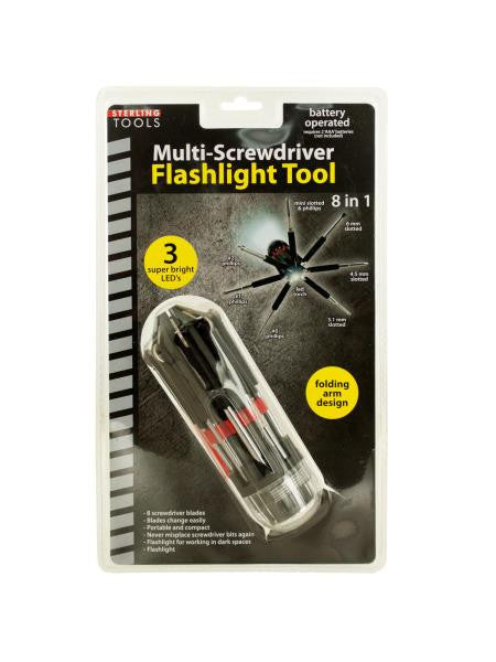 8-in-1 Multi-Screwdriver Flashlight Tool (Available in a pack of 4)