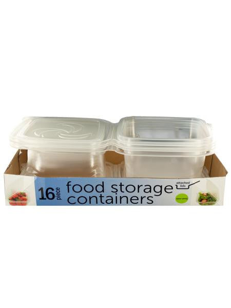 Food Storage Containers with Attached Lids (Available in a pack of 2)