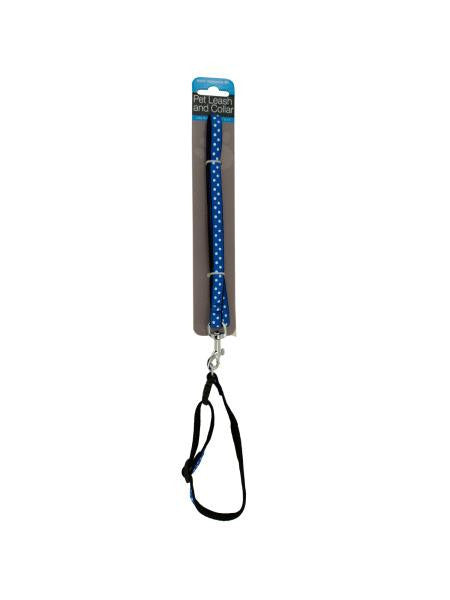 Small Printed Dog Leash &amp; Adjustable Collar (Available in a pack of 12)