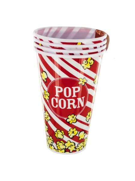 Red Popcorn Bucket Cups Set (Available in a pack of 4)