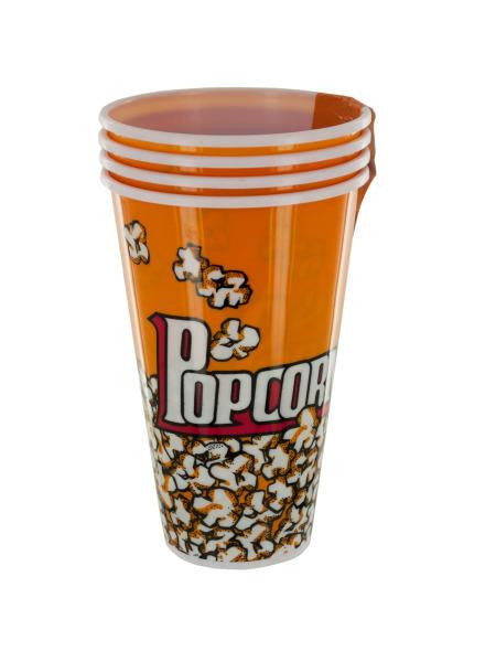 Yellow Popcorn Bucket Cups Set (Available in a pack of 4)