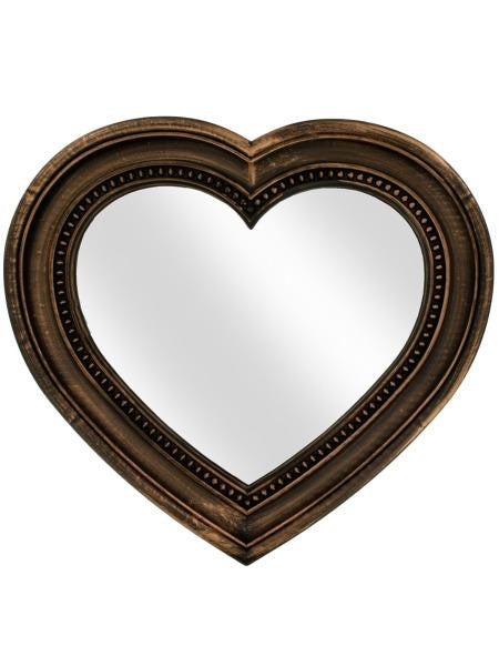 Antique Bronze Heart Shaped Mirror (Available in a pack of 1)