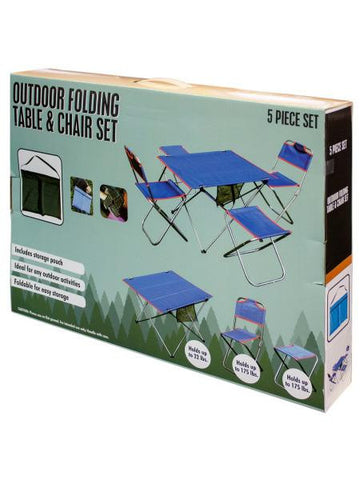 Outdoor Folding Table &amp; Chairs Set (Available in a pack of 1)