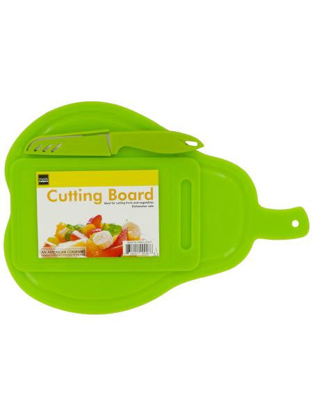 Pear Shape Cutting Boards &amp; Knife Set (Available in a pack of 4)