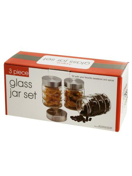 Modern Glass Food Storage Jar Set (Available in a pack of 6)