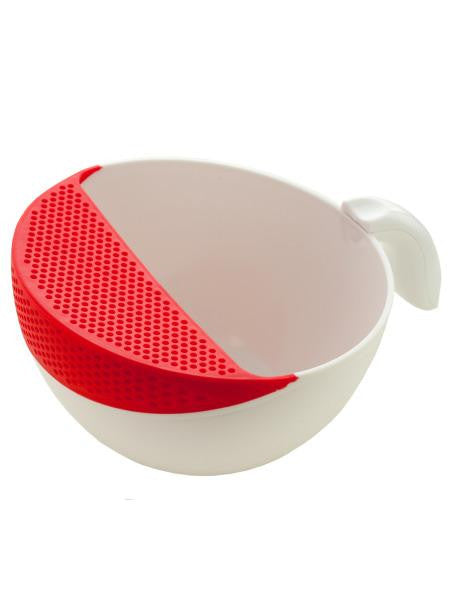 Rinsing Bowl with Colander and Handle (Available in a pack of 4)