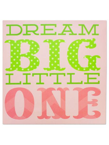 Dream Big Little One Canvas Wrapped Wall Art (Available in a pack of 2)