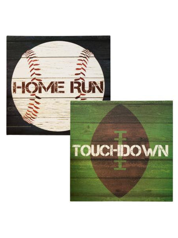 Sports Theme Canvas Wrapped Wall Art (Available in a pack of 2)