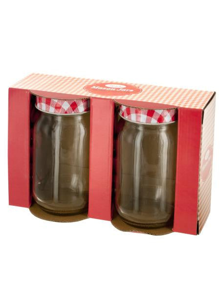 Glass Mason Preserving Jar Set (Available in a pack of 6)