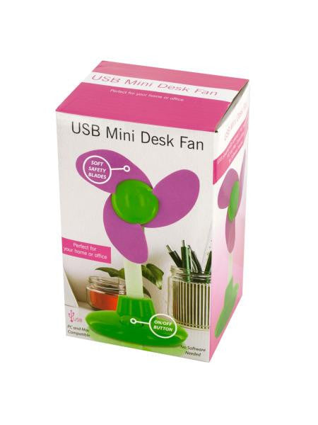 USB Mini Flower Shape Desk Fan (Available in a pack of 4)