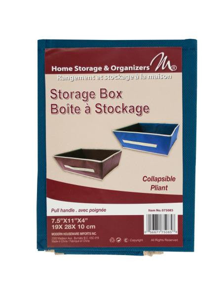 Small Fabric Storage Box with Pull Handle (Available in a pack of 24)