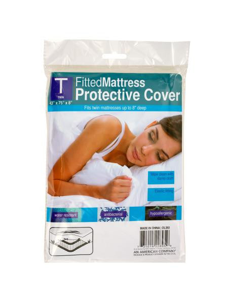 Twin Size Fitted Protective Mattress Cover (Available in a pack of 12)