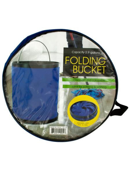 Folding Nylon Bucket with Metal Handle (Available in a pack of 1)