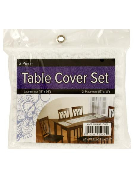 Lace Table Cover Set with Placemats (Available in a pack of 4)