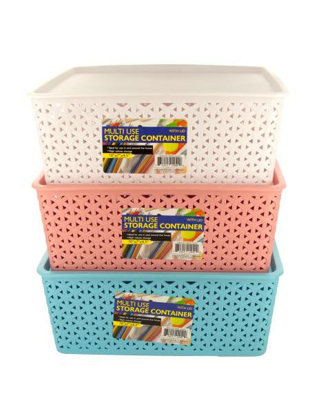 Multi-Use Home Storage Container with Lid (Available in a pack of 4)