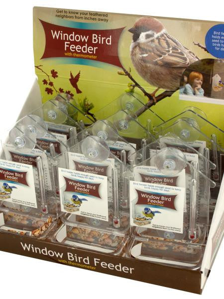 Window Bird Feeder Thermometer Countertop Display (Available in a pack of 12)