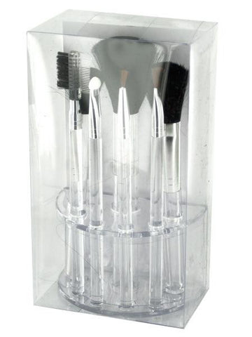 Clear Cosmetic Brush Set in Organizer (Available in a pack of 4)