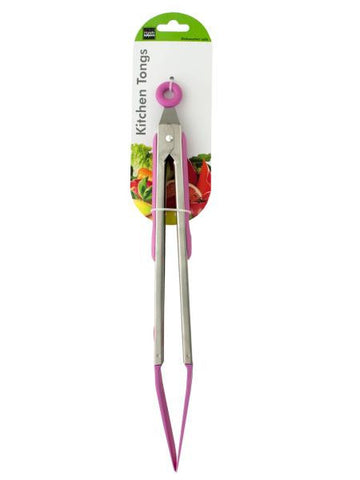 Purple Nylon-Tipped Metal Kitchen Tongs (Available in a pack of 8)