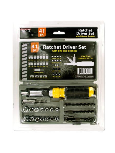 Ratchet Driver Set with Carrying Case (Available in a pack of 4)